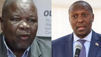 Eswatini's Chief Justice Bheki Maphalala and Prime Minister Russell Dlamini.