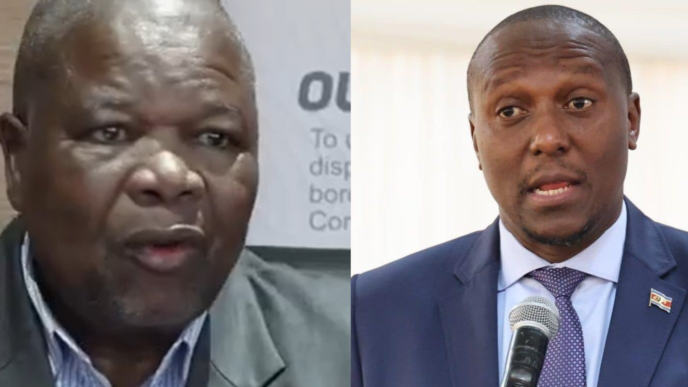 Eswatini's Chief Justice Bheki Maphalala and Prime Minister Russell Dlamini.