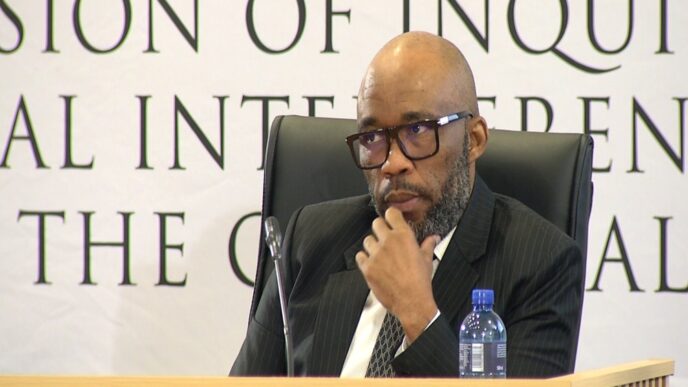 Vusimuzi 'Cat' Matlala at his appearance before the Madlanga Commission.