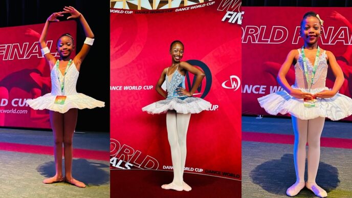 Three ballerinas. One flag. 🇸🇿🩰 Nkosinemusa, Elihle and Wenziwe brought their magic to the Dance World Cup stage in Dublin. So proud of our girls.
