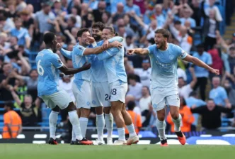 Manchester City scored two late goals to defeat Bournemouth in their Premier League opener (Getty)