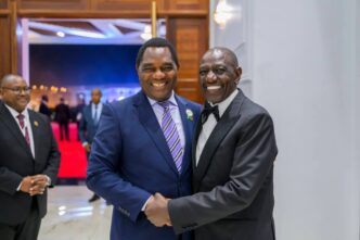 Zambian President Hakainde Hichilema meets fellow Heads of State and Government during a dinner hosted by Kenyan President William Ruto on 12 May 2026, ahead of the Africa Forward Africa–France Partnership for Innovation and Growth Summit. 📸 Photo: Mini