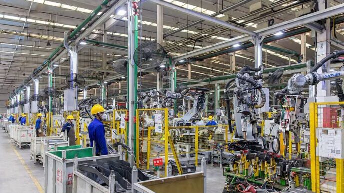 The RatingDog China General Manufacturing Purchasing Managers’ Index (PMI) decreased to 50.9 but staying above 50.0. (Photo: CGTN Global Business)