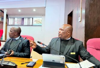 Minister for Public Service Mabulala Maseko presents the Ministry’s first quarter performance report for the 2026/27 financial year to the Senate Portfolio Committee. 📸 Photo: Eswatini Government