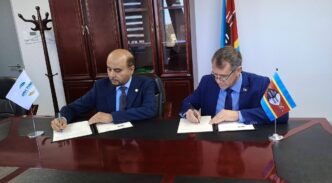 Minister of Finance Neal Rijkenberg and OPEC Fund for International Development President Dr Abdulhamid Alkhalifa sign the Country Partnership Strategy for Eswatini covering the period 2026 to 2029.