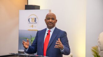 Central Bank of Eswatini Governor Dr Phil Mnisi participates in a session. 📸 Photo: Central Bank of Eswatini
