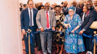 Namibia’s Vice President Lucia Witbooi delivers the opening address at the fourth Namibia Oil and Gas Conference and Exhibition in Windhoek. 📸 Photo: Namibia Oil and Gas Conference