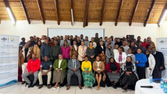 OAG staff and leadership pose after launching the Strategic Plan 2026–2030 at SibaneSami Hotel , where Auditor-General Timothy Matsebula urged officers to embrace AI and value-for-money auditing.