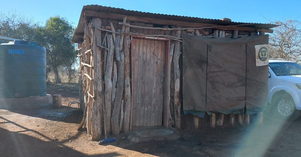 An old structure previously occupied by one of the vulnerable families before receiving a new home through the government housing support programme. 📸 Photo: Eswatini Government