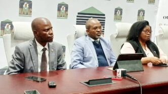 Agriculture Minister Mandla Tshawuka announces the 2026/27 grain planting season and Farm Input Support Programme during a press briefing. 📸 Photo: Eswatini Government