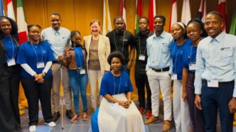 Members of the Eswatini European Union Youth Sounding Board pose for a group photograph during their engagement with EU Head of Cooperation Eva Maria Engdahl at the EU Office in Mbabane. 📸 Photo: European Union Delegation to Eswatini