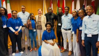 Members of the Eswatini European Union Youth Sounding Board pose for a group photograph during their engagement with EU Head of Cooperation Eva Maria Engdahl at the EU Office in Mbabane. 📸 Photo: European Union Delegation to Eswatini