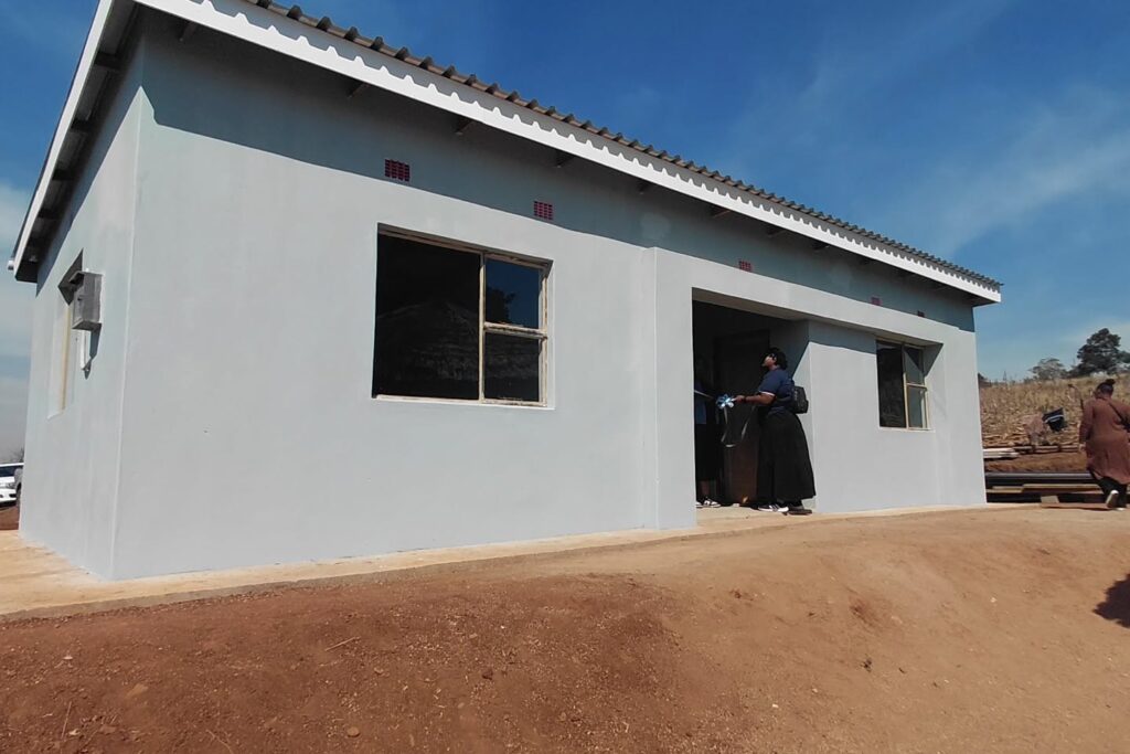 One of the newly built homes handed over to a vulnerable family in Maseyisini, Zombodze Emuva and Hosea. Photo: DPMO.
