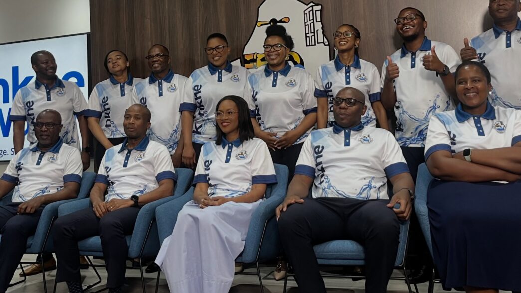 EWSC Managing Director Jabulile Mashwama, centre, joins colleagues and guests at the launch of the Konkhe ngaWater campaign in Ezulwini. | Photo: Eswatini Travel News