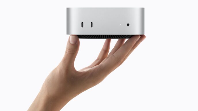 Users can do it all with the ultracompact Mac mini featuring the all-new M6 or powerful M5 Pro — from advanced productivity to running AI models on device, and more.