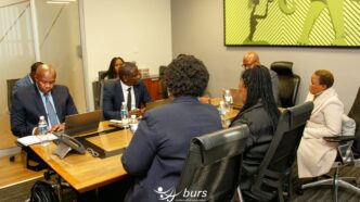 ATAF tax experts Paul Khanare and Ronald Waiswa engage with Botswana Unified Revenue Service officials during a session on developing a high net worth individual taxation framework. 📸 Photo: ATAF