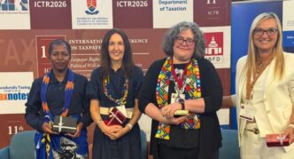Representatives of the African Tax Administration Forum pictured at the 11th International Conference on Taxpayer Rights, Social Justice and Political Will in Developing Countries at the University of Pretoria on July 29, 2026. Photo: ATAF