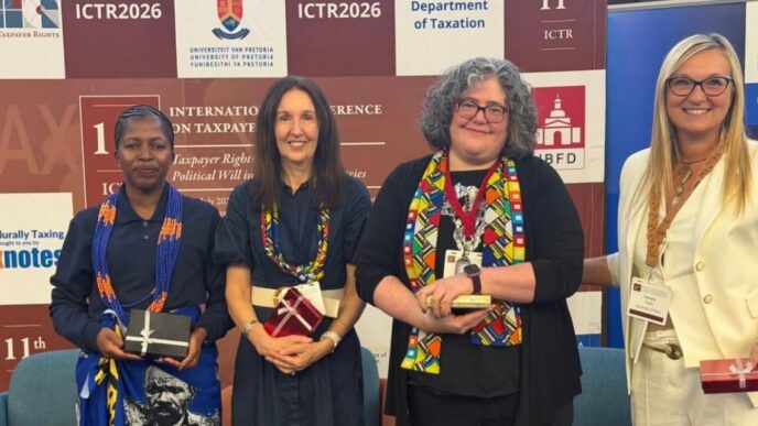 Representatives of the African Tax Administration Forum pictured at the 11th International Conference on Taxpayer Rights, Social Justice and Political Will in Developing Countries at the University of Pretoria on July 29, 2026. Photo: ATAF