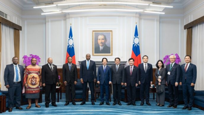 Eswatini Prime Minister Russell Mmiso Dlamini with his delegation have been received by Taiwan's President Lai Ching-te in his presidential offices in Taipei. (Photo: X/@ChingteLai)