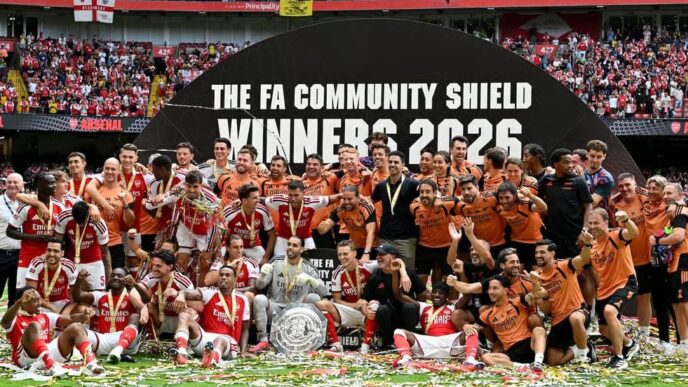 Arsenal are Community Shield winners after a big win in Cardiff. Getty Images