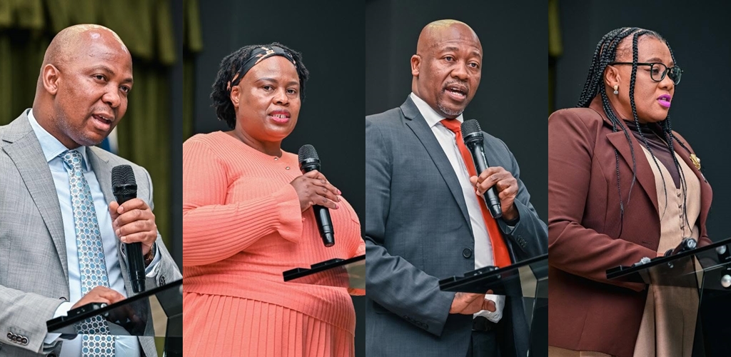 Panelists during the launch of the Lesotho National Single Window at Victory Hall on Monday