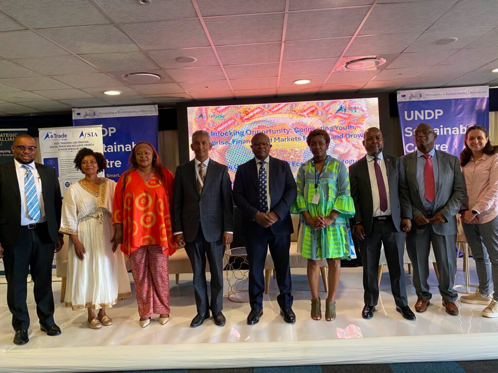 Participants at the AeTrade Group Integrated Ecosystem Dialogue held at the Mavuso Trade and Exhibition Centre under the theme "Unlocking Opportunity: Connecting Youth, Enterprise, Finance and Markets for Jobs and Growth."