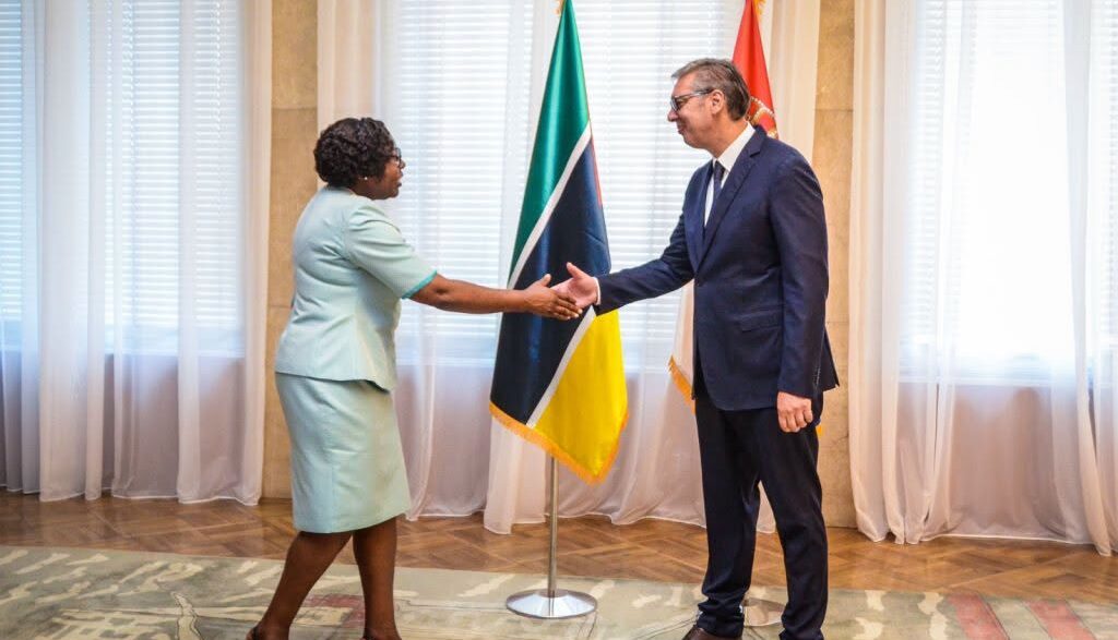 Mozambican Prime Minister Benvinda Levi with Serbian President Aleksandar Vučić in Belgrade. Photo: Office of the Prime Minister