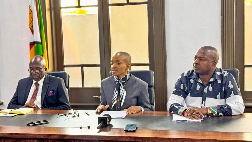 Zimbabwe’s Minister of Tourism and Hospitality Industry Barbara Rwodzi addresses journalists during a press conference ahead of World Tourism Month 2026 and the Sanganai/Hlanganani/Dzimbahwe Tourism Expo in Masvingo. Photo: Ministry of Tourism and Hospitality Industry Zimbabwe