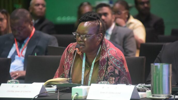 Central Bank of Eswatini Deputy Governor Felicia Dlamini-Kunene at the AFI Global Policy Forum, where she chaired the Gender Inclusive Finance Leaders' Breakfast and Committee Meeting and presented the committee's annual report to the AFI Board. Photo by CBE