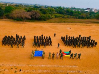 EUMAM MOZ personnel and Mozambican Armed Defence Forces (FADM) officers gather to mark the mission's second anniversary on 1 September 2026. Photo: European Union Military Assistance Mission in Mozambique