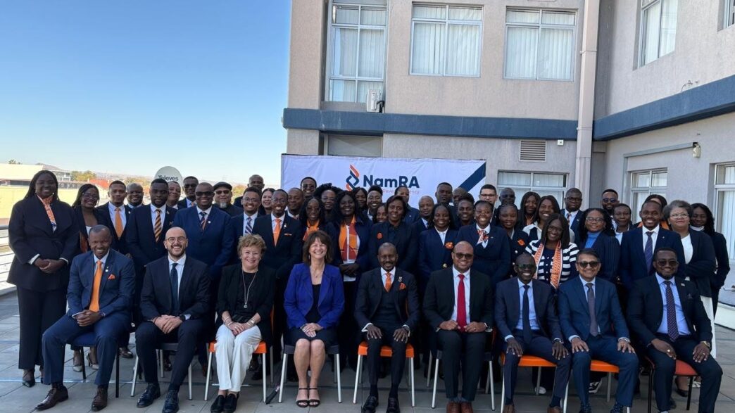 Experts from ATAF, the IMF and GIZ pose for a group photograph during the TADAT assessment of the Namibia Revenue Agency in Namibia. Photo: ATAF
