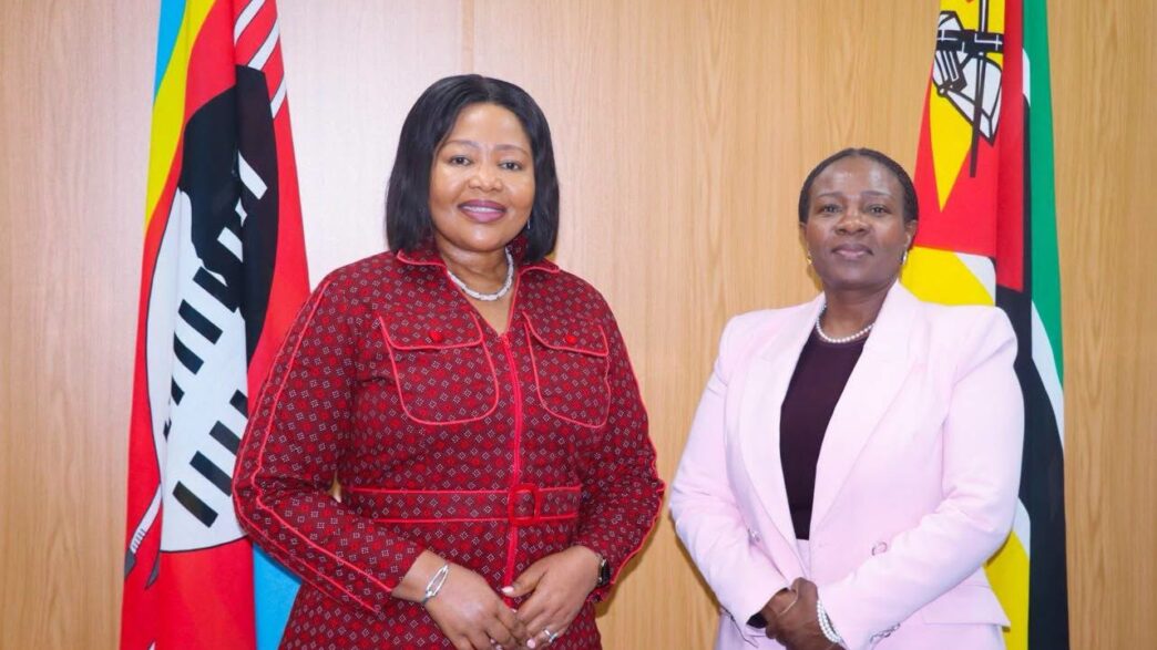 Eswatini Minister of Foreign Affairs and International Cooperation Senator Pholile Shakantu (left) with Mozambique State Secretary of Foreign Affairs and Communities Abroad Dr. Maria de Fátima Manso during their meeting. | Photo: Eswatini Government