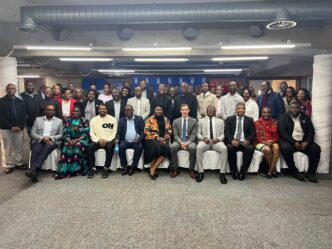 Representatives from the Ministry of Public Works and Transport, UNDP, ESSCOM and UNESWA during the partnership to establish the UNIPOD innovation and skills hub at UNESWA.