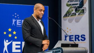ERS Commissioner General Brightwell Nkambule addresses participants during the launch of the 2026 Annual Income Tax Return Filing Season in Ezulwini. Photo: Eswatini Revenue Service