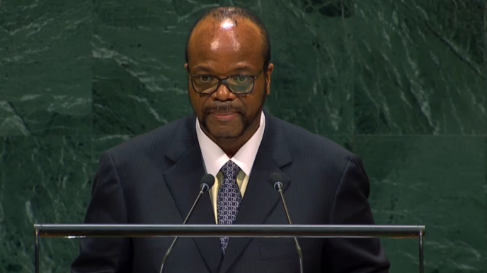 King Mswati III addresses the 81st UN General Assembly in New York. Photo: Screengrab from video