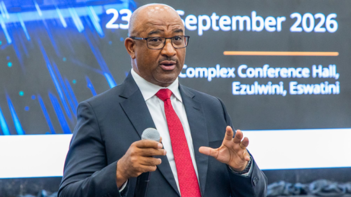 Central Bank Governor Dr Phil Mnisi speaks at Indaba X 2026.