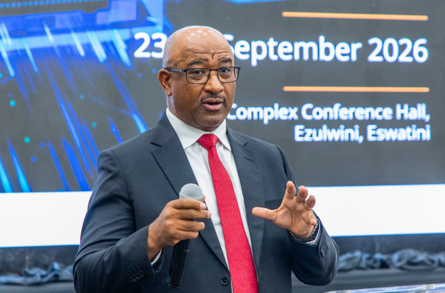Central Bank Governor Dr Phil Mnisi speaks at Indaba X 2026.
