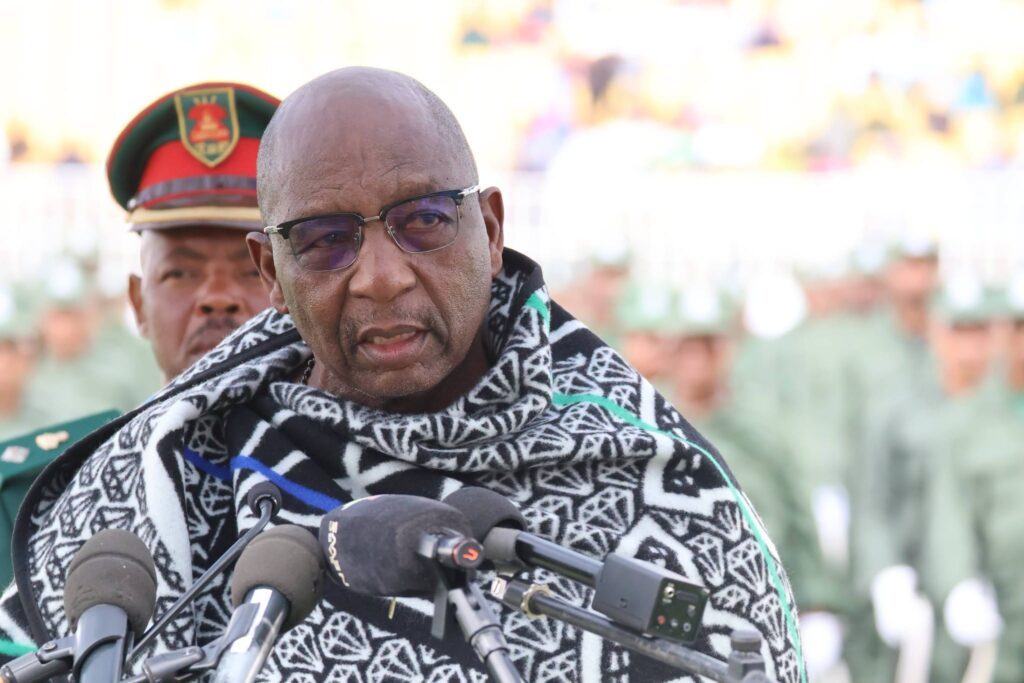 Lesotho Prime Minister Samuel Matekane joins King Letsie III and other dignitaries during the Kingdom’s 60th Independence Anniversary celebrations at Setsoto Stadium in Maseru.
