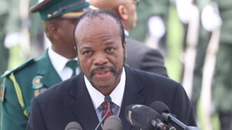 King Mswati III of Eswatini joins King Letsie III and other dignitaries at Lesotho’s 60th Independence Anniversary celebrations at Setsoto Stadium in Maseru.