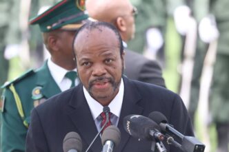 King Mswati III of Eswatini joins King Letsie III and other dignitaries at Lesotho’s 60th Independence Anniversary celebrations at Setsoto Stadium in Maseru.