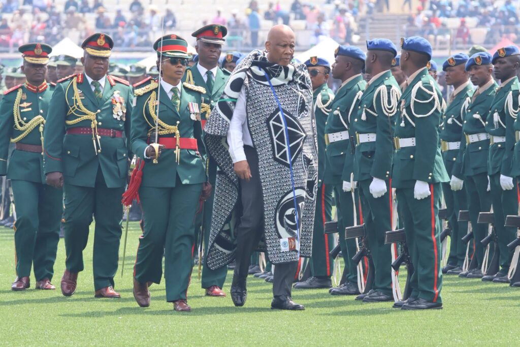 King Letsie III of Lesotho attends the Kingdom’s 60th Independence Anniversary celebrations at Setsoto Stadium in Maseru on Sunday, October 4, 2026.