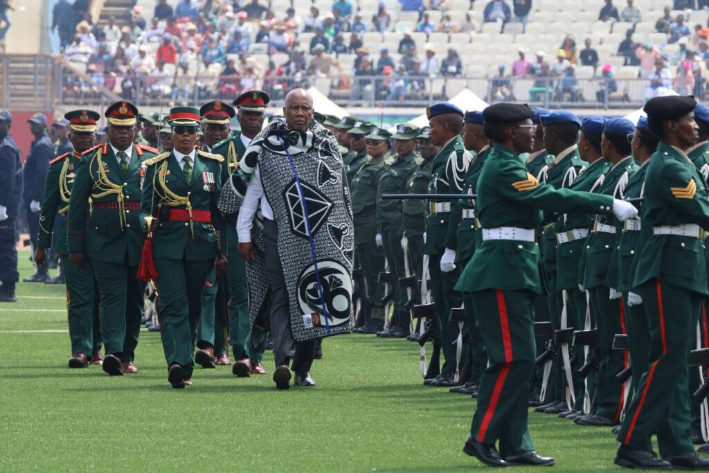 King Letsie III of Lesotho attends the Kingdom’s 60th Independence Anniversary celebrations at Setsoto Stadium in Maseru on Sunday, October 4, 2026.