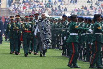 King Letsie III of Lesotho attends the Kingdom’s 60th Independence Anniversary celebrations at Setsoto Stadium in Maseru on Sunday, October 4, 2026.