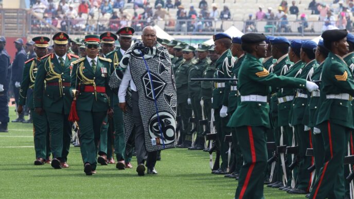 King Letsie III of Lesotho attends the Kingdom’s 60th Independence Anniversary celebrations at Setsoto Stadium in Maseru on Sunday, October 4, 2026.