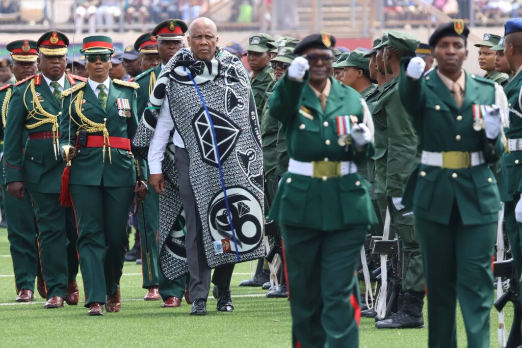 King Letsie III of Lesotho attends the Kingdom’s 60th Independence Anniversary celebrations at Setsoto Stadium in Maseru on Sunday, October 4, 2026.