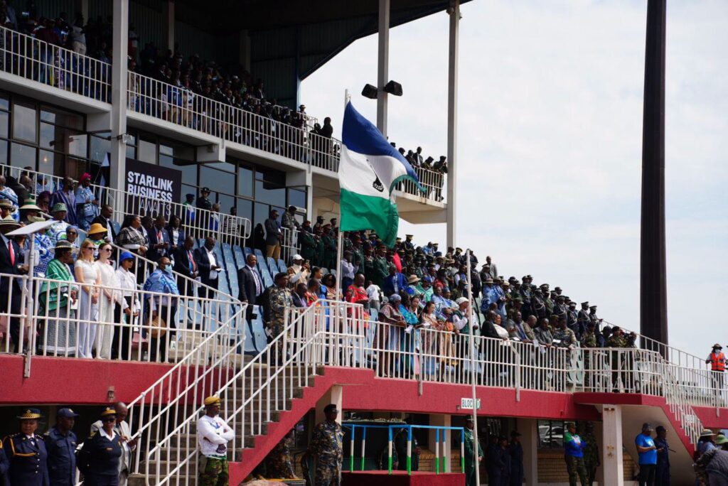 Basotho gather at Setsoto Stadium in Maseru on Sunday, October 4, 2026, for Lesotho’s 60th Independence Anniversary celebrations, featuring patriotic displays, cultural performances, music and a colourful display of the national colours.