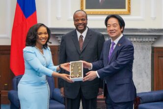 His Majesty King Mswati III and Inkhosikati pose with Taiwan President Lai Ching-te during the King’s official visit to Taiwan